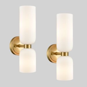 Gold Wall Sconces Set of Two 2-Ligh...