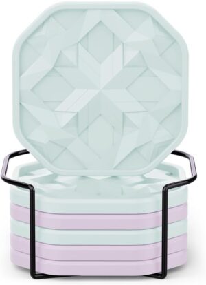 UMIRRO Silicone Cup Coasters for Dr...