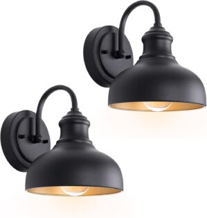 7in Black Gooseneck Lights for Farm...