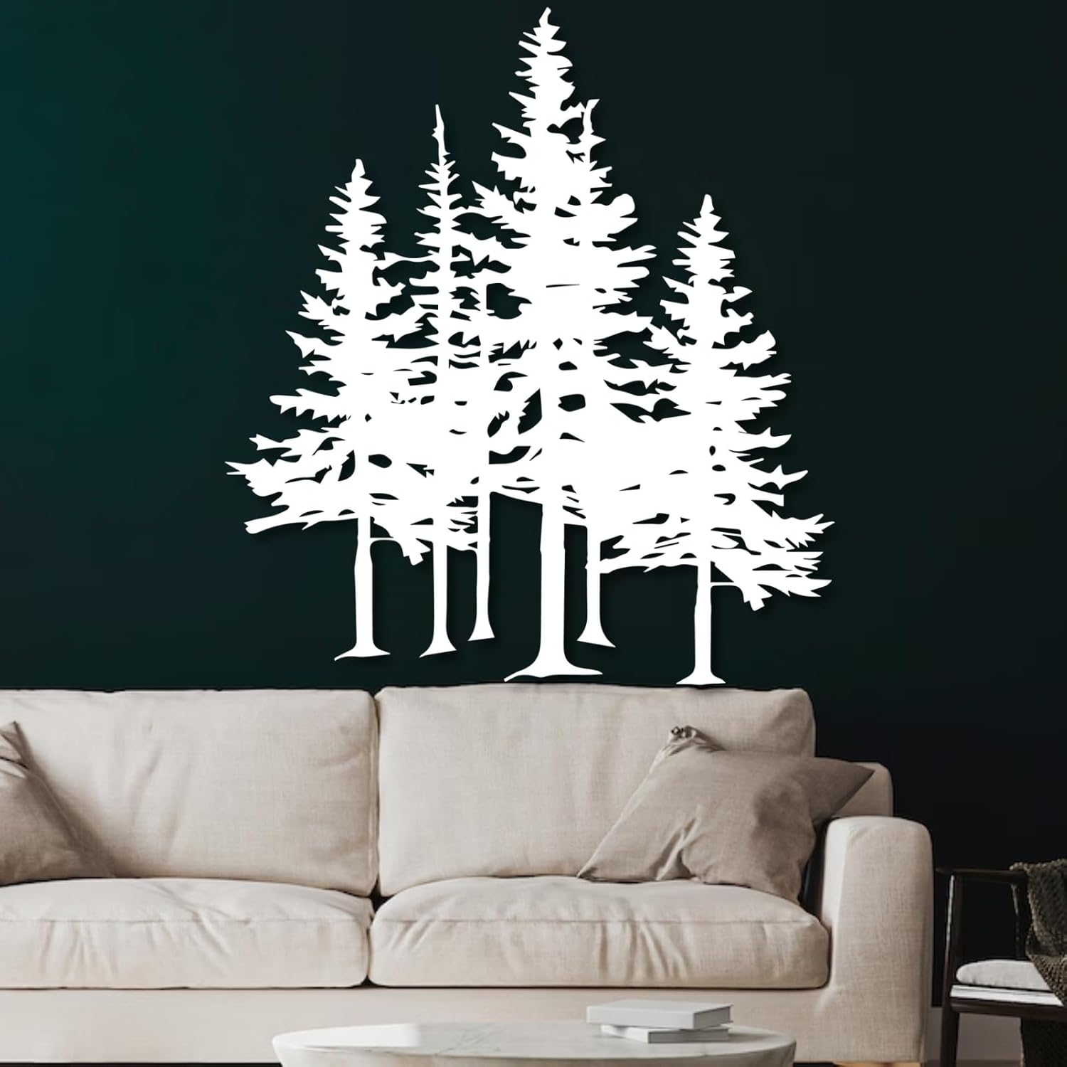 Mimiso Metal Pine Tree Wall Art Decor,Nature Forest Metal Decor,Tree Wall Art,Wall Decorations for Living Room,Bed Room,Dning Room,Housewarming Gift(Black,24"×21") - Image 7