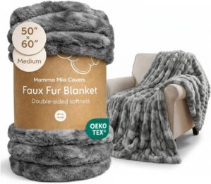 Mamma Mia Covers Faux Fur Throw Bla...