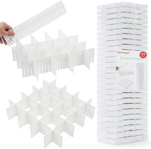 40Pcs Drawer Dividers, Adjustable D...