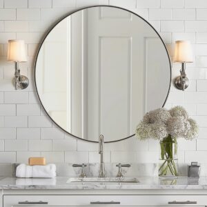 ANDY STAR Round Bathroom Mirror, 24...