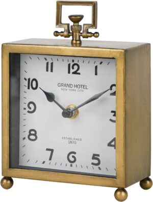 NIKKY HOME Small Gold Table Clock, ...