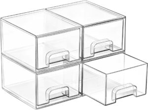 Vtopmart 4 Pack Small Clear Stackab...