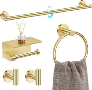 TQKAG 5 Piece Bathroom Towel Bar Ho...