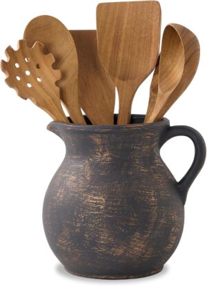 MIYUKI Rustic Kitchen Utensil Holde...