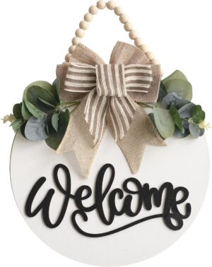Welcome Sign for Front Door Wreath ...