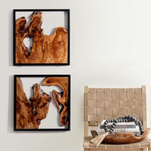 WELLAND 2 Pieces Rustic Cedar Wall ...