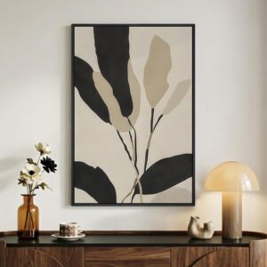 Framed Boho Abstract Botanical Wall...