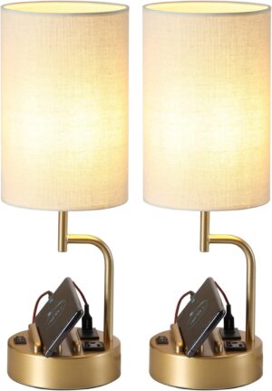 Dreamholder Table Lamp with 3 USB C...