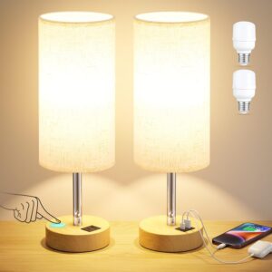 Touch Bedside Lamps Set of 2 –...