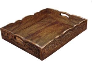 Hand Carved Wooden Serving Tray ...