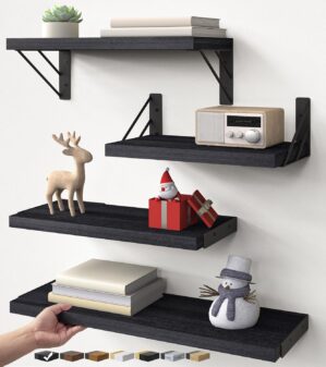 BAYKA Wall Mounted Floating Shelves...