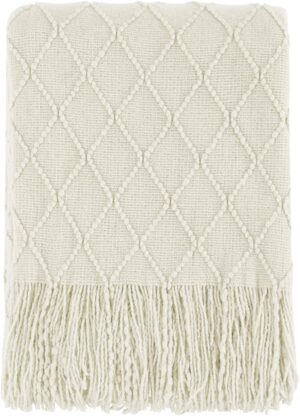 BOURINA Beige Throw Blanket 50×...