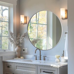 ANDY STAR Silver Round Mirror, 32&#...