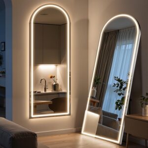 Arched Full Length Mirror with LED ...