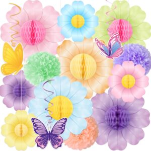 15PCS Spring Flower Paper Honeycomb...