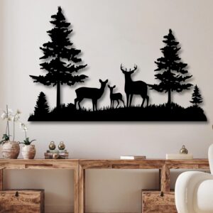 Mimiso Deer Metal Art Wall Decor,Fo...