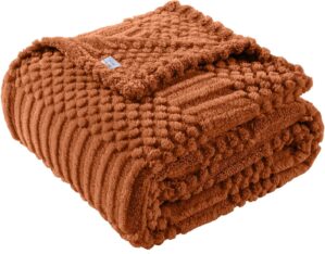 50×70 Inch Rust Throw Blanket ...