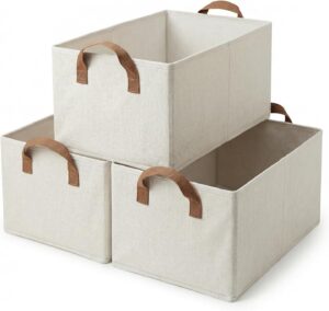 3 Pack Storage Bins Fabric Collapsi...