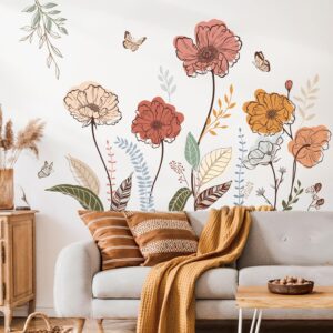 wondever Boho Flower Wall Stickers ...