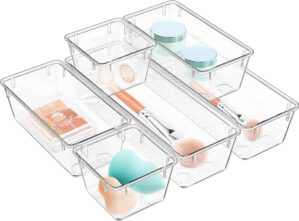 WOWBOX 6 Pack Clear Drawer Organize...