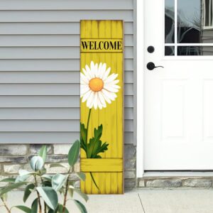 Spring Daisy Welcome Wooden Sign, S...