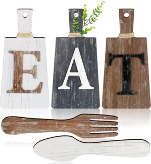 Jetec Cutting Board Eat Sign Set Ha...