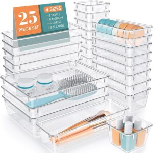 WOWBOX 25 PCS Clear Plastic Drawer ...