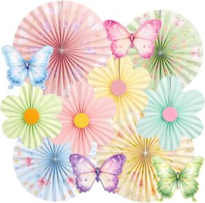 Butterfly Flower Paper Fan,Pastel P...