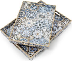 2 Pcs Serving Tray with Handles Boh...