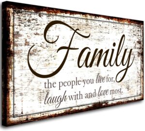 Family Quote Wall Art Living Room-F...