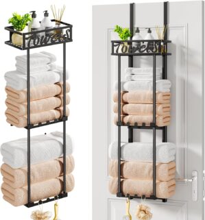 HapiRm Towel Rack Bathroom Storage ...