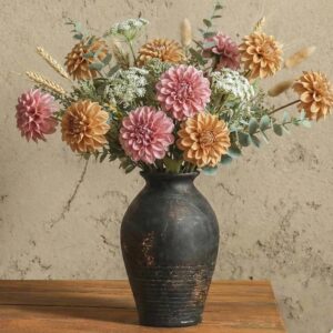 Black Ceramic Flower Vase, 9.17 Inc...