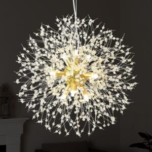 Qamra Modern Gold Crystal Chandelie...
