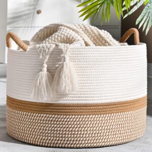 KAKAMAY Large Blanket Basket (20...
