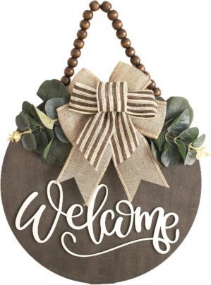 Welcome Sign for Front Door Wreath ...