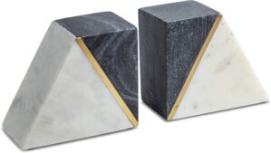 Cork & Mill Marble Book Ends f...