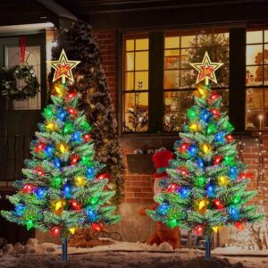 Upgraded Set of 2 Solar Christmas T...