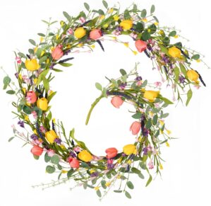 HOHOTIME 6FT Tulip Flower Garland w...