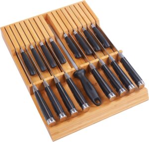 Utoplike In-drawer Knife Block Bamb...