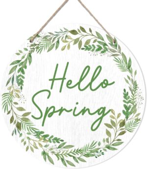 Hello Spring Door Decor, Easter Wel...