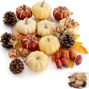 Artgar Pumpkin Decor Set, 23 PCS Fa...