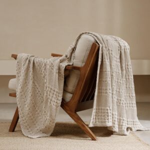 PHF 100% Cotton Waffle Weave Throw ...