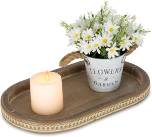 Hanobe Decorative Serving Tray Wood...