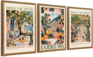 SYWENNOI 3 Pieces Wood Framed Italy...
