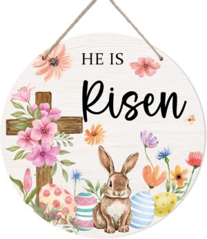 He Is Risen Easter Decor, Bible Ver...