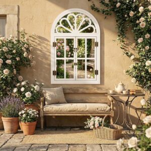 Arched Window Mirror for Wall Decor...