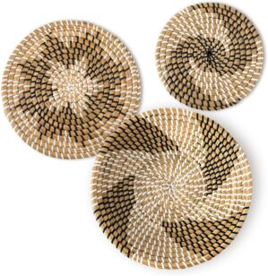 Glenmal 3 Pcs Boho Wall Basket Deco...